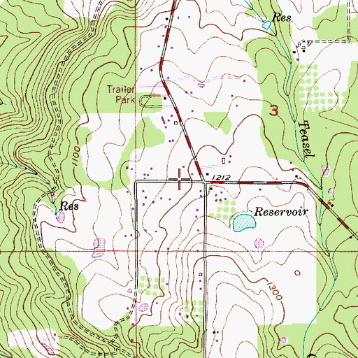 Topographic Map of Molalla Rural Fire Protection District 73 Main Station, OR