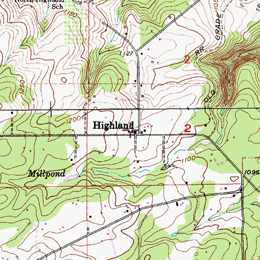Topographic Map of Clackamas Fire District Number 1 Station 20 Highland, OR