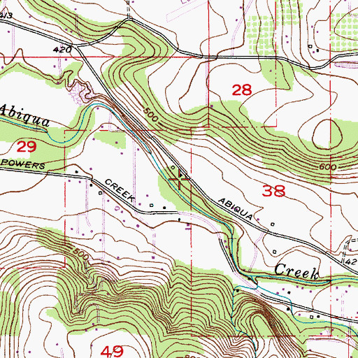 Topographic Map of Silverton Fire District Station 3 Abiqua, OR