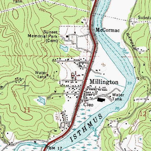 Topographic Map of Millington Rural Fire Protection District 5 Station 1, OR