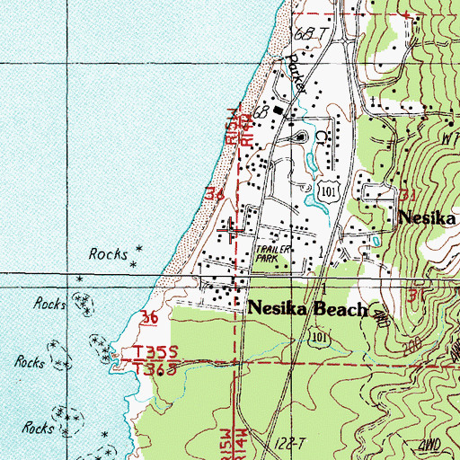 Topographic Map of Ophir Rural Fire Department, OR