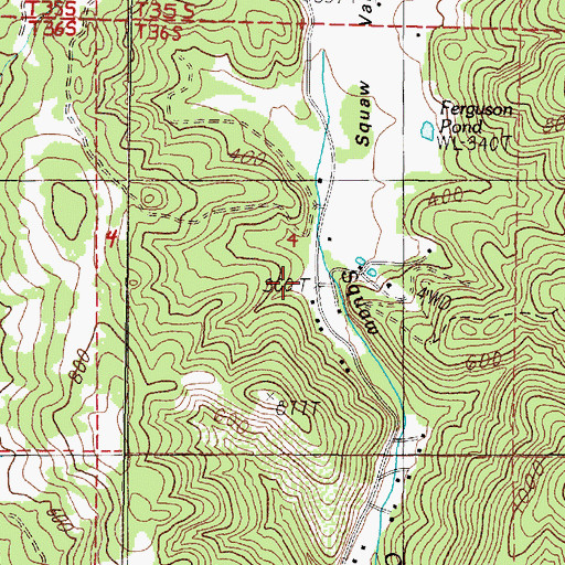 Topographic Map of Cedar Valley Fire Department, OR