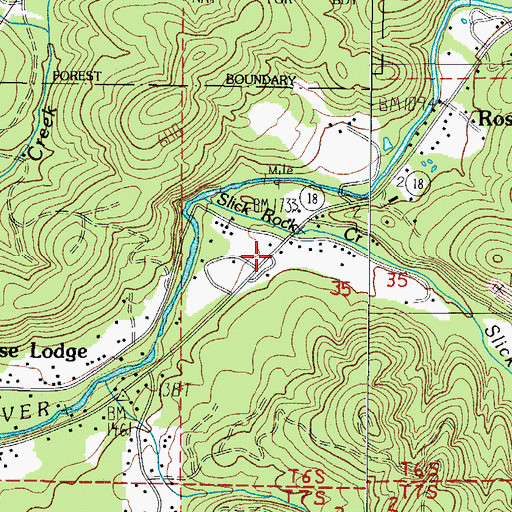 Topographic Map of North Lincoln Fire and Rescue District 1 Station 1200 Rose Lodge, OR