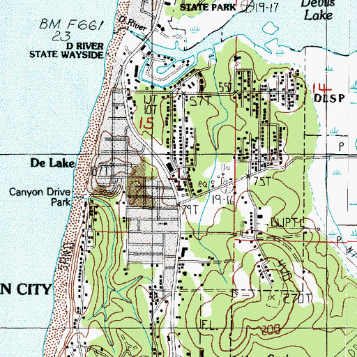 Topographic Map of North Lincoln Fire and Rescue District 1 Station 1500 Delake, OR