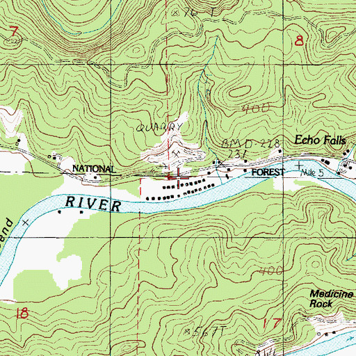 Topographic Map of North Lincoln Fire and Rescue District 1 Station 1700 Kernville, OR