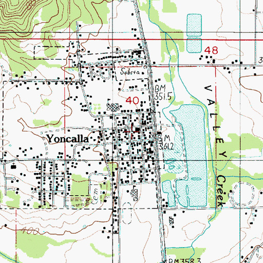 Topographic Map of North Douglas County Fire and Emergency Medical Services Station 2, OR
