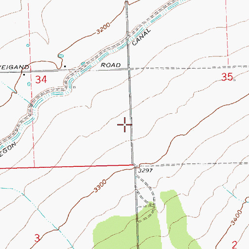 Topographic Map of Crook County Fire and Rescue Powell Butte Station, OR