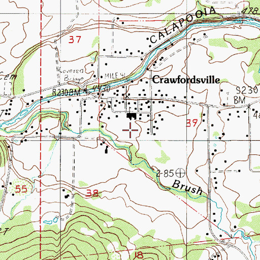 Topographic Map of Sweet Home Fire and Ambulance District Station 23, OR