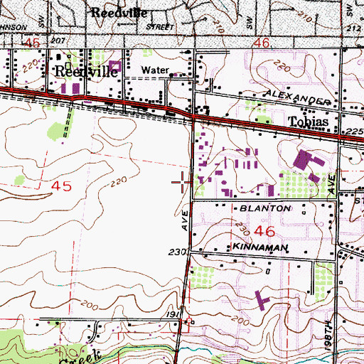 Topographic Map of Tualatin Valley Fire and Rescue Station 62 Aloha, OR