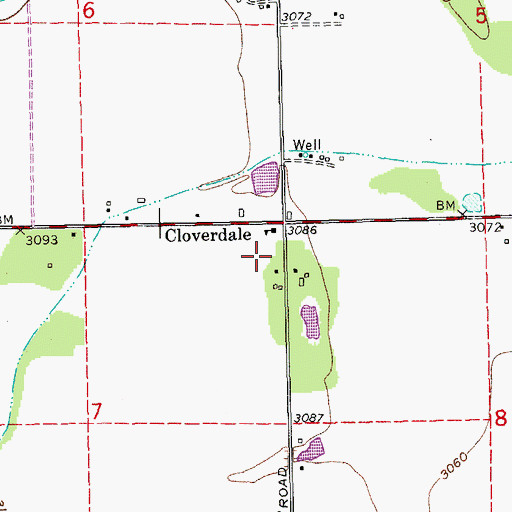 Topographic Map of Cloverdale Rural Fire Protection District Station 1, OR