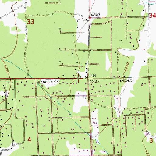 Topographic Map of La Pine Fire Department Station 103, OR