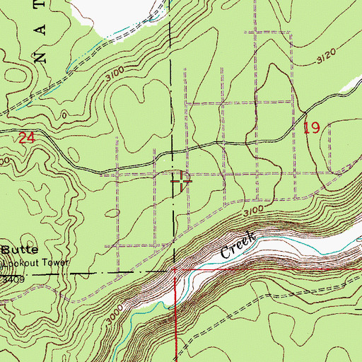 Topographic Map of Sisters - Camp Sherman Fire District Station 703 - Squaw Creek Canyon Station, OR