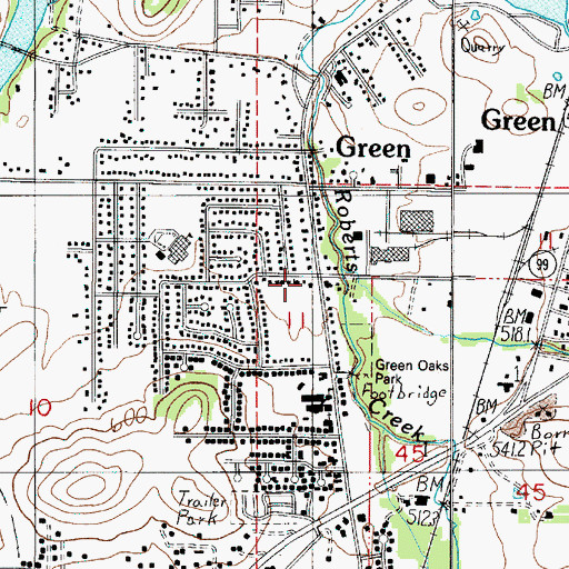 Topographic Map of Douglas County Fire District 2 Station 2, OR