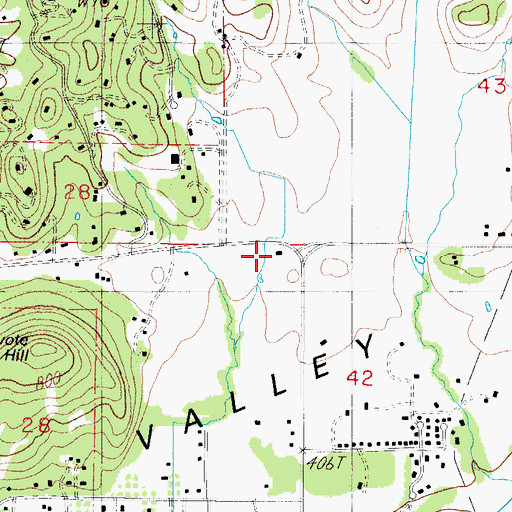 Topographic Map of Douglas County Fire District 2 Station 5, OR