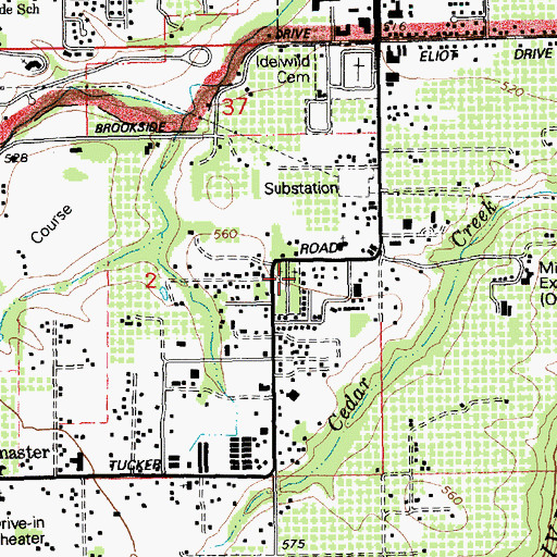 Topographic Map of Westside Rural Fire Protection District Station 2, OR