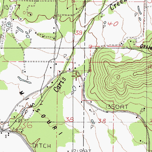 Topographic Map of Applegate Valley Rural Fire Protection District 9 Station 6, OR