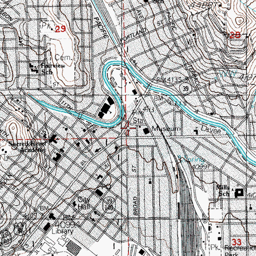 Topographic Map of Klamath County Fire District 1 Station 6 Headquarters, OR