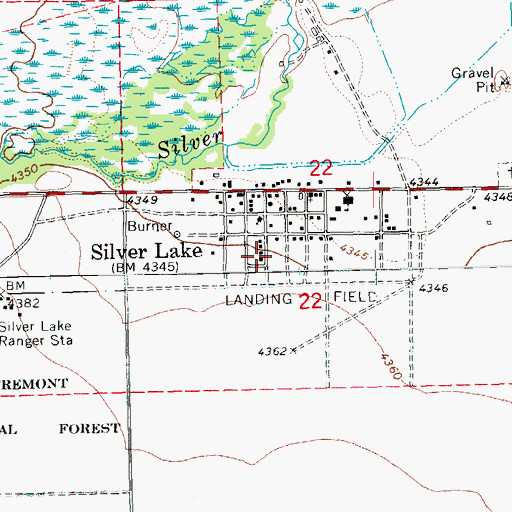 Topographic Map of Silver Lake Rural Fire Protection District, OR