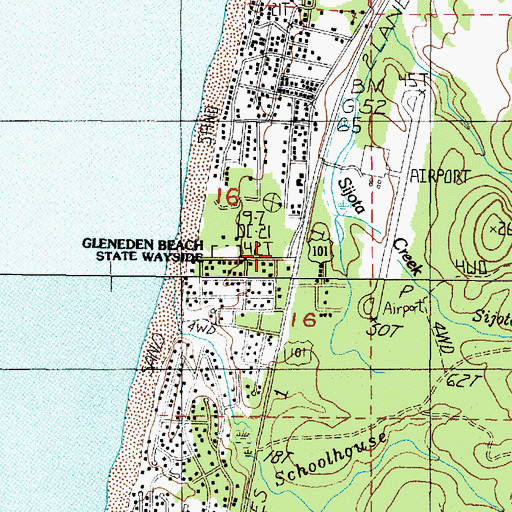 Topographic Map of Depoe Bay Rural Fire Protection District Station 2200 Gleneden Beach, OR
