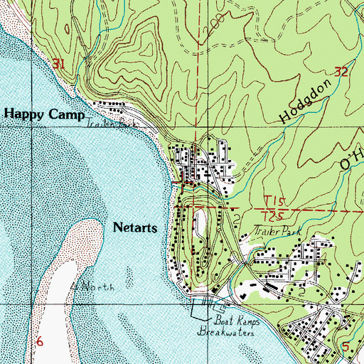 Topographic Map of Netarts - Oceanside Rural Fire Protection District Station 61 Headquarters, OR