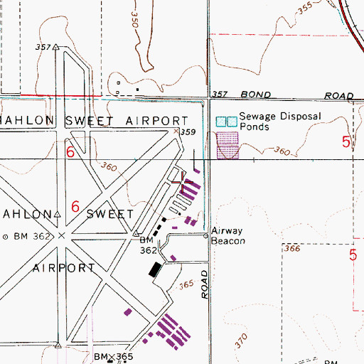 Topographic Map of Eugene Fire Station 12 Airport Station, OR