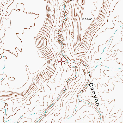 Topographic Map of Cattle Canyon, AZ