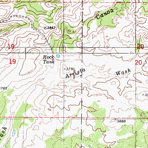 Topographic Map of Arrieta Wash, AZ