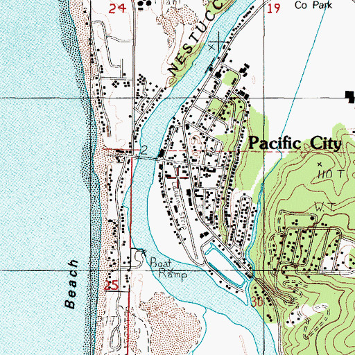 Topographic Map of Nestucca Rural Fire Protection District Station 82 Pacific City, OR