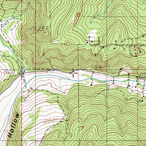 Topographic Map of Lane County Fire District 1 Station 108, OR