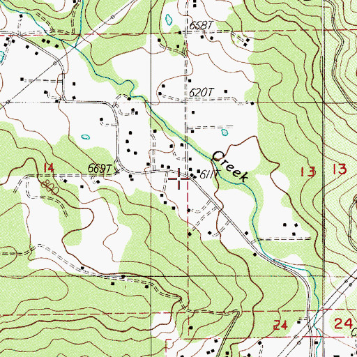 Topographic Map of Mohawk Valley Rural Fire District Station 3, OR