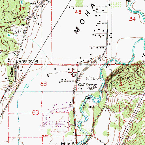 Topographic Map of Mohawk Valley Rural Fire District Station 4, OR