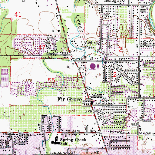 Topographic Map of Santa Clara Rural Fire Protection District Station 2, OR
