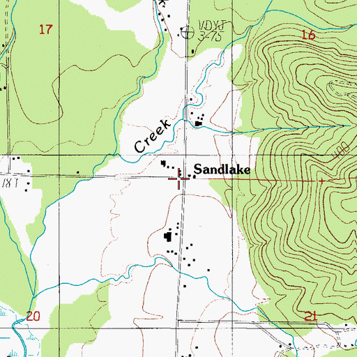 Topographic Map of Nestucca Rural Fire Protection District Station 85 Sandlake, OR