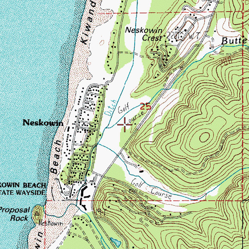 Topographic Map of Nestucca Rural Fire Protection District Station 84 Neskowin, OR