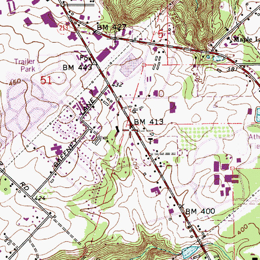 Topographic Map of Clackamas Fire District Number 1 Station 16 Hilltop, OR