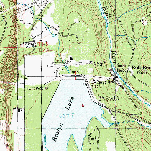 Topographic Map of Sandy Rural Fire Protection District 72 Roslyn Lake Substation, OR