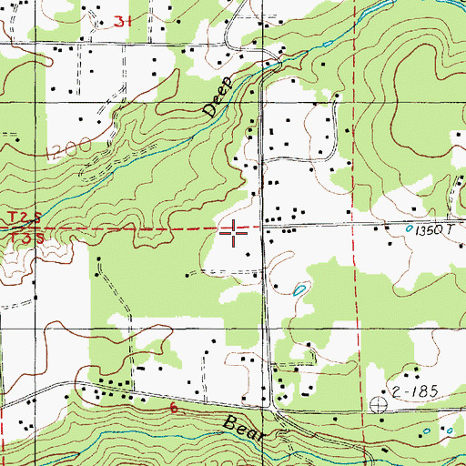 Topographic Map of Sandy Rural Fire Protection District Number 72 Dover Substation, OR