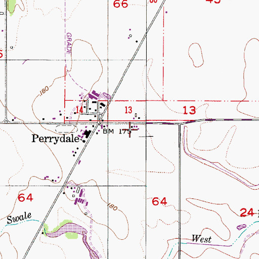 Topographic Map of Amity Fire District Station 50, OR
