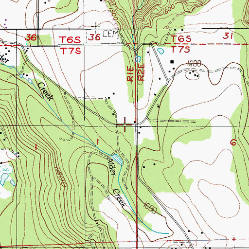 Topographic Map of Silverton Fire District Station 9 Scotts Mills, OR