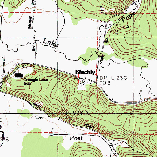 Topographic Map of Lake Creek Fire and Rescue, OR