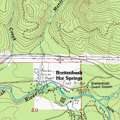 Topographic Map of Breitenbush Fire Department, OR