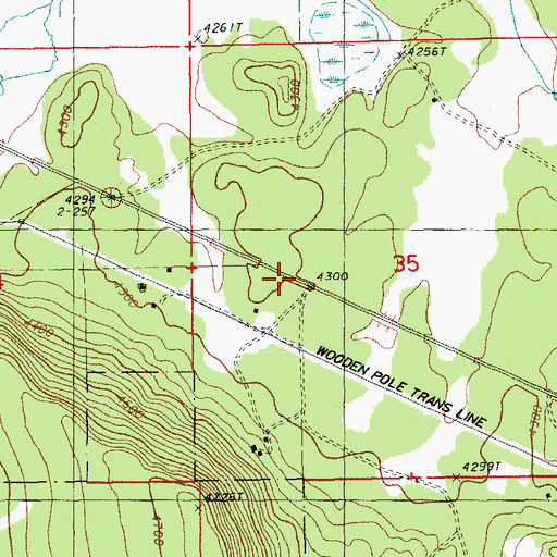 Topographic Map of Chiloquin Agency Lake Fire District Station 3, OR
