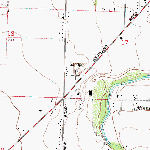 Topographic Map of Hermiston Fire and Emergency Services Station 3, OR