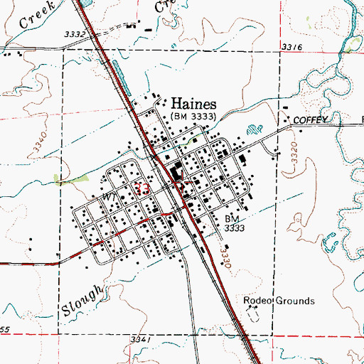 Topographic Map of Haines Fire Protection District Cole Road, OR