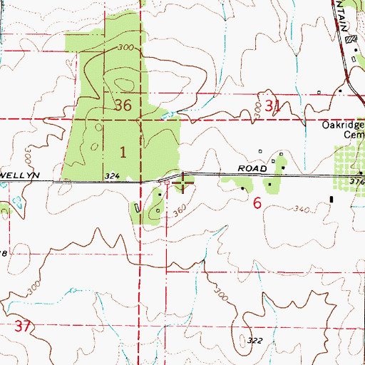 Topographic Map of Philomath Fire and Rescue Station 203, OR