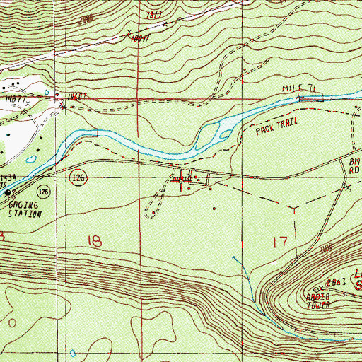 Topographic Map of United States Forest Service McKenzie River Ranger District, OR