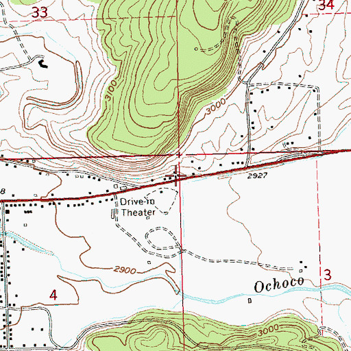 Topographic Map of Oregon State Forestry District Headquarters, OR