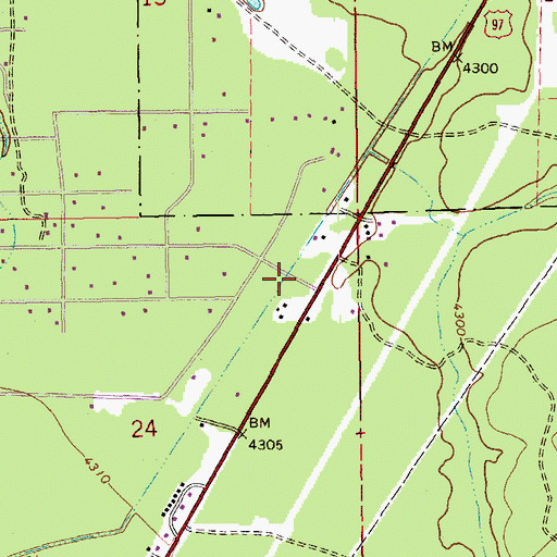 Topographic Map of Crescent Rural Fire Protection District Station 2, OR