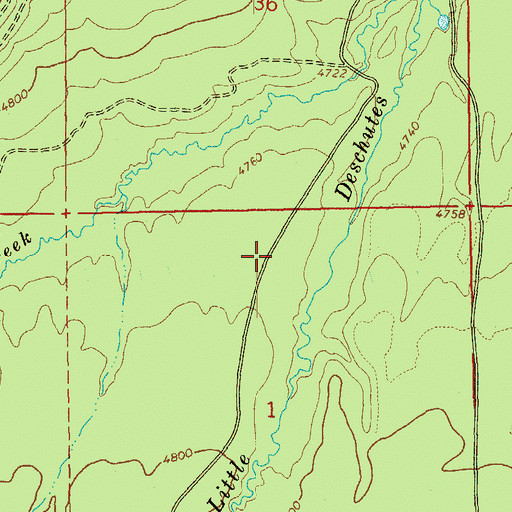 Topographic Map of Chemult Rural Fire Protection District Station 2, OR