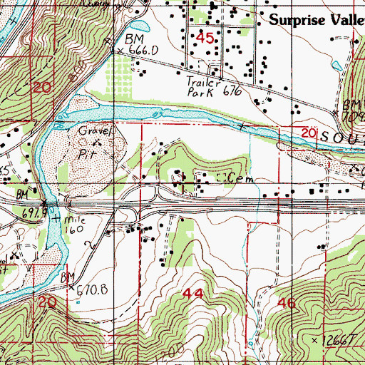 Topographic Map of Douglas Forest Protective Association South Unit, OR